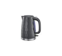 Russell Hobbs Honeycomb Electric 1.7L Cordless Kettle (Fast Boil 3KW, Grey premium plastic, matt & high gloss finish, Removable washable anti-scale