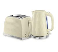 Russell Hobbs Honeycomb Kettle And 2 Slice Toaster , Model: 26065 Creame ✅