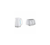 Russell Hobbs Honeycomb Kettle and 4 Slice Toaster, White