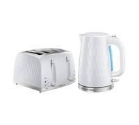 Russell Hobbs Honeycomb White Breakfast Bundle