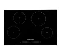 Russell Hobbs 77cm Induction Hob with 4 Cooking Zones, Slider Touch Control, 99-minute Timer, Boost Function, 9 Stage Power Levels, 7000W Power and Automatic Safety Off Switch in Black, RH77IH413B