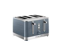 Russell Hobbs Inspire 4 Slice Toaster (Extra wide slots, High lift feature, 6 Browning levels, Frozen/Cancel/Reheat function with Blue LED illumination, 1800W, Grey textured high gloss) 24383