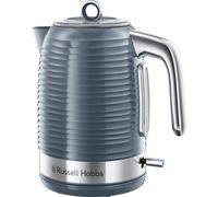 Russell Hobbs Inspire Electric 1.7L Cordless Kettle (Fast Boil 3KW, Grey premium textured plastic, high gloss finish, Removable washable anti-scale