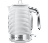 Russell Hobbs Inspire Electric 1.7L Cordless Kettle (Fast Boil 3KW, White premium textured plastic, high gloss finish, Removable washable anti-scale
