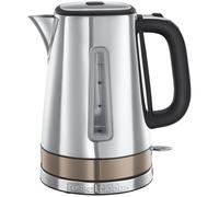 Russell Hobbs kettle [1.7l, 3000W, stainless steel] distinctions titanium(Push-to-open lid, 360° base with cord storage, Perfect pour spout,removable Anti-scale filter, water level indicator) 24284
