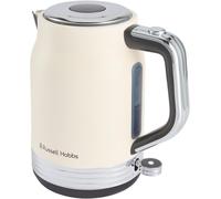 Russell Hobbs Electric Kettle [1.7L, 3000W] Hanley Jasmine (Stainless Steel, Vintage Design, Perfect Pour, Water Window, 360° Base, Cord Storage, Push-Button Lid, Energy Efficient) 28640