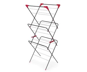 Russell Hobbs LA073785EU 3 Tier Clothes Airer - Indoor Laundry Drying Rack, Foldable,15M Washing Line Drying Space, Fold Out Corner Hanger Hooks, 7kg Max Load, Portable Clothes Horse, Non-Slip Feet