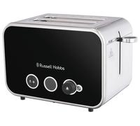 Russell Hobbs Luna 2 Slice Metal Toaster - Black & Silver