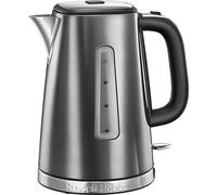 Russell Hobbs Luna Grey Stainless Steel 1.7L Cordless Electric Kettle (Quiet & Fast Boil 3KW, Removable Washable Anti-Scale Filter, Easy Push Button