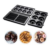 Russell Hobbs Maker Fiesta (Diameter 30 cm, Non-Stick Coated Plate) Multifunctional 3-piece accessory plate set Black