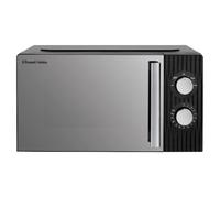 Russell Hobbs Eden 17L 700W Manual Microwave in Black with 5 Power Levels, Defrost & Reheat Function, 35 Minute Timer, Dial Controls, 1M Power Cord and Pull Handle Door, RHMM725B