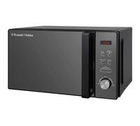Russell Hobbs RHM2076B 20 Litre 800 W Black Digital Solo Microwave with 5 Power Levels, Automatic Defrost, 8 Auto Cook Menus, Clock and Timer, Easy Clean