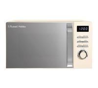 Russell Hobbs Digital Microwave 20L 800W in Cream with 5 Power Levels, Pull Handle Door & Button Control, Clock & Timer, Automatic Defrost, Easy Clean, 8 Auto Cook Menus RHMD818C