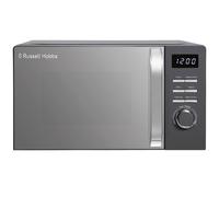 Russell Hobbs Digital Microwave 20L 800W in Grey with 5 Power Levels, Pull Handle Door & Button Control, Clock & Timer, Automatic Defrost, Easy Clean, 8 Auto Cook Menus RHMD818G