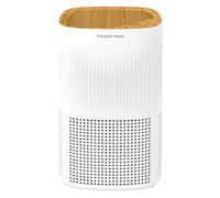 Russell Hobbs Air Purifier for Bedroom Home 100m ³/h CADR, 99.95% Carbon Filter Captures Bacteria, Allergies Odour, Dust, LED Display, Clean Air Mini Aroma White Scandi Wood Effect RHAP1032WDW