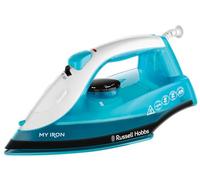Russell Hobbs Steam Iron Blue and White 1800W with Non Stick Ceramic Soleplate and 2m Power Cable