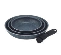 Russell Hobbs Nightfall Stone Frying Pan Set ? Smart Clip Non-Stick Pans, 20cm, 24cm, 28cm, Stay Cool Detachable Handle, Oven to Hob to Table Cooking,