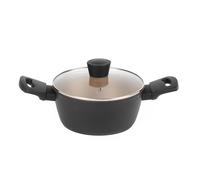 Russell Hobbs Opulence 3-Piece Pan Set - 28 cm Grill Pan, 24 cm Frying Pan & 20 cm Stockpot, Non-Stick Coating, Induction Suitable, Durable Forged Aluminium, PFOA-Free, Dishwasher Safe, Black/Gold
