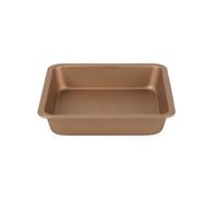 Russell Hobbs Opulence Square Baking Pan 22 Cm, Nonstick Carbon Steel | Oven Safe To 220 C, PFOA Free Coating, Gold Finish, Easy Hand Wash, For Brownies Cakes Lasagne, 1 Pack