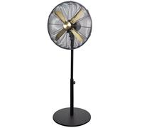 Russell Hobbs 16” Metal Pedestal Fan in Brushed Gold & Black, 3 Speed Settings, Powerful Airflow, Ergonomic Design, Tilt and Oscillating Features, 4 Curved Blades, Up To 2 Years Guarantee, RHMPF1601BG