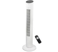 Russell Hobbs Premium Tower Electric Pedestal Fan in White with Remote Control,1m Height, 3 Speed Settings, Oscillating & Adjustable Tilt, 32W, 2 Year Guarantee, RHTWR3S