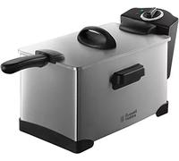 Russell Hobbs Electric Deep Fat Fryer, 3.2L capacity/can cook 1.2kg food, Brushed Stainless Steel housing & lid, Removable parts for easy cleaning, Variable temp control, 1800W, 19771