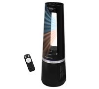 Russell Hobbs, Bladeless Cool and Heat with 12 Speed Settings, Air Purifying, LED Display & Remote Control, 12-Hour Timer and Oscillating Feature in Black, RHBLDL25B