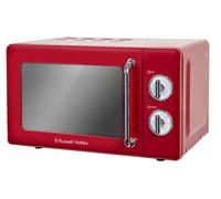 Russell Hobbs RHRETMM705R-N 17 L 700 W Red Compact Retro Solo Manual Microwave With 5 Power Levels, Timer, Defrost Setting, Easy Clean