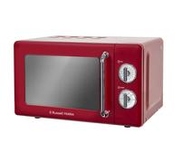 Russell Hobbs RHRETMM705R-N 17 L 700 W Red Compact Retro Solo Manual Microwave With 5 Power Levels, Timer, Defrost Setting, Easy Clean