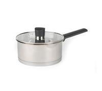 Russell Hobbs Saucepan with Lid, Induction Pan with Pouring Lip, Stainless Steel Milk Pan, Mirror Polished Soup Pan, Gas and Electric Hobs, Safe, Excellence Collection, Silver, 18 cm