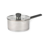Russell Hobbs RH01164EU7 20 cm Saucepan with Lid, Induction Pan with Pouring Lip, Stainless Steel Milk Pan, Mirror Polished Soup Pan, Gas and Electric