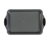 Russell Hobbs RH01969EU Roasting Tin - NonStick Oven Tray With Easy Grip Silicone Handles, Deep Baking Pan Roaster, Large Carbon Steel Ovenware, Roast Meat/Potato Tin, Pearlised Collection, Grey, 40cm