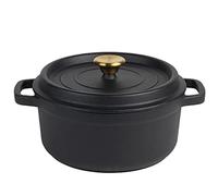 Russell Hobbs RH02524BEU7 Cast Iron Pot - Dutch Oven Round Casserole Dish, Induction Suitable Oven Safe Cocotte, Enamelled Roasting Cooker, Stockpot with Lid, PFAS-Free, 24cm/3.4L, 30 Year Guarantee