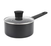 Russell Hobbs RH02840EU7 Shield 18 cm Saucepan - Non-Stick Coating 10x Tougher*, Induction Suitable Cooking Pot, Tempered Glass Lid, Pressed Aluminium Casserole, Easy to Clean, Soft-Touch Handle