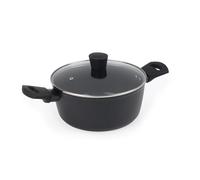 Russell Hobbs RH03265EU7 Verde Thermocollar 24cm Stockpot with Lid - Healthy Ceramic Non-Stick Coating, PFAS-Free, Recycled Aluminum Body Soup Pot, Side Handles, Temperature Indicator Cookware