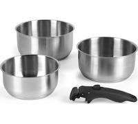 RUSSELL HOBBS RH04034 3-piece Saucepan Set - Silver