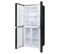 Russell Hobbs Freestanding 4 Door American Fridge Freezer 421 Litre in Black Steel, Total No Frost, 271L Fridge & 150L Freezer, with LED Display, RH180A4FF802E1BS