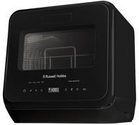 Russell Hobbs Mini Dishwasher Compact Table Top in Black 2 Place Setting Dishwasher, LED Touch Control, 4 Programmes, Portable & Efficient, Baby Care, Fruit Wash & Eco Mode, No Plumbing, RH2TTDW0D1B