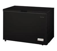 Russell Hobbs Free Standing Chest Freezer, 300 Litres, Low Noise, Garage Safe, Counterbalance Lid, Front Drain Hole, 1.8m Cord, Castor Wheels, 5 Year Registered Guarantee Black, RH300CF201B