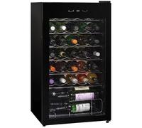 Russell Hobbs Undercounter Fridge 93 Litre/34 Bottle Freestanding Wine & Drinks Fridge Beer in Black LED Light, Drinks & Snacks Glass Door, Energy Efficient, 2 Year Guarantee RH34WC101B