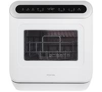 Russell Hobbs Table Top Dishwasher Mini Compact with 3 Place Settings, LED Display, Touch Control, 6 Programmes, Portable & Efficient, Self-Cleaning Function, No Plumbing in White RH3TTDW0D1W