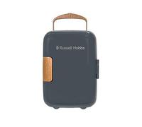Russell Hobbs RH4CLR1001SCG 4L/6 Can Mini Portable Cooler & Warmer for Drinks, Cosmetics/Makeup/Skincare, AC/DC Power, Scandi Style, Grey &