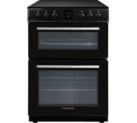 Russell Hobbs RH60EDOEH6011B 60cm Double Oven Electric Cooker with Ceramic Hob - Black - A/A Rated, Black