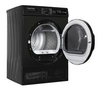 Russell Hobbs Freestanding Condenser Dryer Electric Tumble Dryer 15 Programmes 8kg Capacity 3 Heat Settings LED Display DelayStart Anti-Crease Child Lock Black Clothes Dryer RH8CTD111B