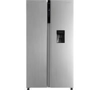 Russell Hobbs Freestanding American Fridge Freezer with Water Dispenser 442 Litre 70/30 in Stainless Steel, Super Freeze Function 177cm Tall & 90cm Wide with 5 Glass Shelves RH90AFF201SS-WD