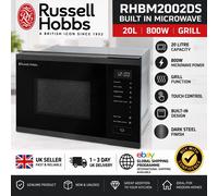 Russell Hobbs Integrated Microwave 20L 800W Dark Steel Defrost RHBM2002DS