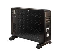 Russell Hobbs RHCVH4003 2KW Convection Heater in Black with Integrated Timer & Handles, Adjustable Digital Thermostat, Fan Setting, 20m2 Room Size, Remote Control 2 Year Guarantee