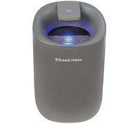 Russell Hobbs RHDH1061G 300ml/day, Grey Dehumidifier with Auto Defrost for Home, Kitchen, Basement, Garage, Caravan, Bathroom, Lightweight, 15m2 Room Size, LED Lighting