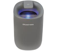 Russell Hobbs RHDH1061G 300ml/day, Grey Dehumidifier with Auto Defrost for Home, Kitchen, Basement, Garage, Caravan, Bathroom, Lightweight, 15m2 Room Size, LED Lighting