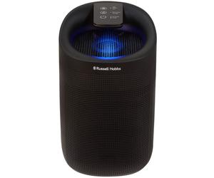 Russell Hobbs RHDH1101B Ozone Free, 750ml/day 2 in 1 Black Dehumidifier/Air Purifier, 20m2 Room Size, LED Lighting & Captures Bacteria, for Home, Kit